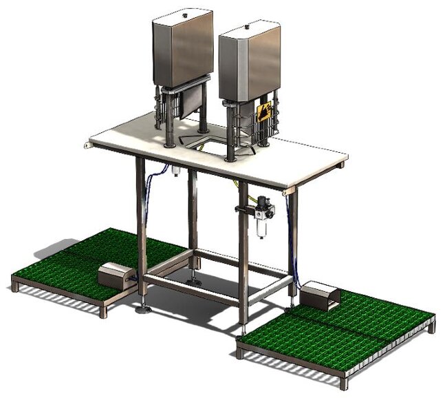 Головоруб пневматический двухножевой с ручной подачей ГПРП2