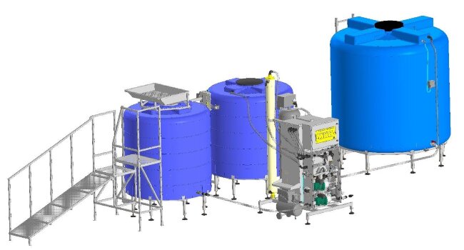 Установка холодного приготовления тузлука УХПТ-1000ОК, УХПТ-2000ОК